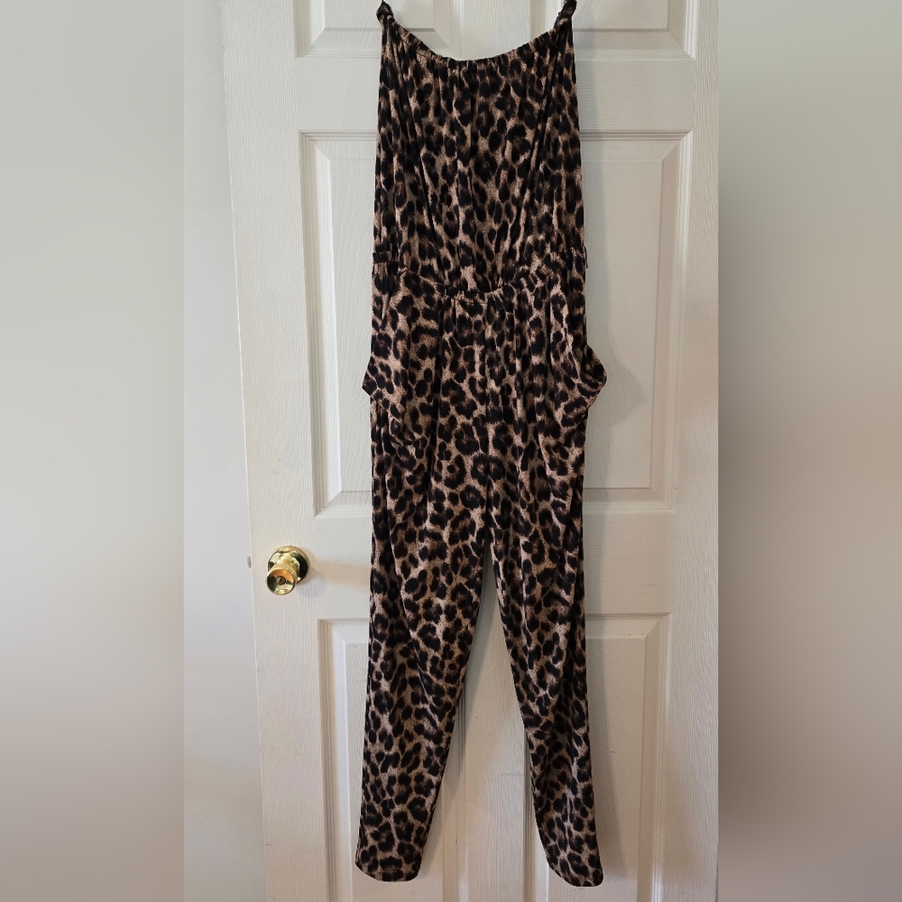 Michael Kors Leopard Print Jumpsuit